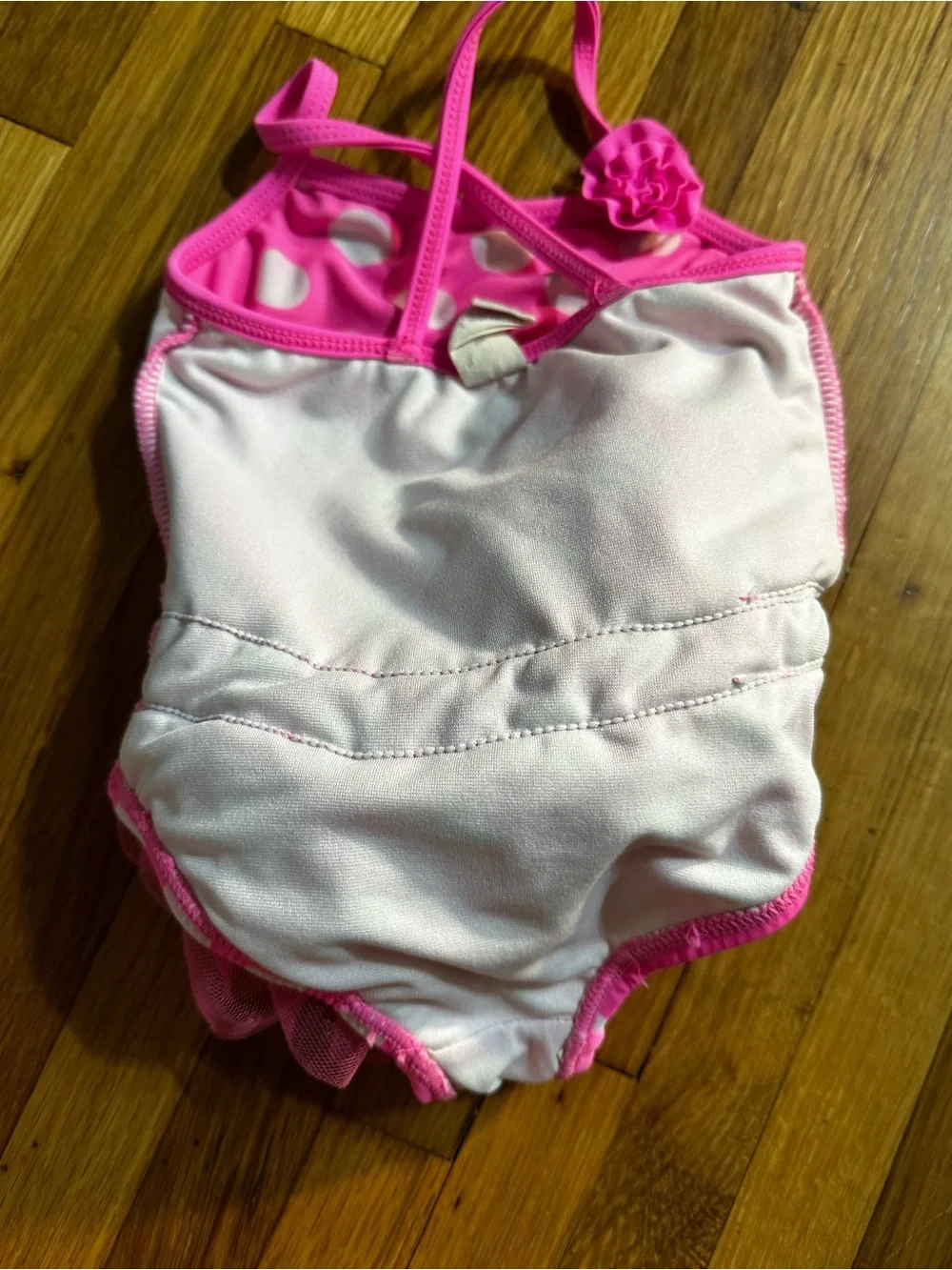 Gymboree Pink Polka Dot Tutu One-Piece Swimsuit